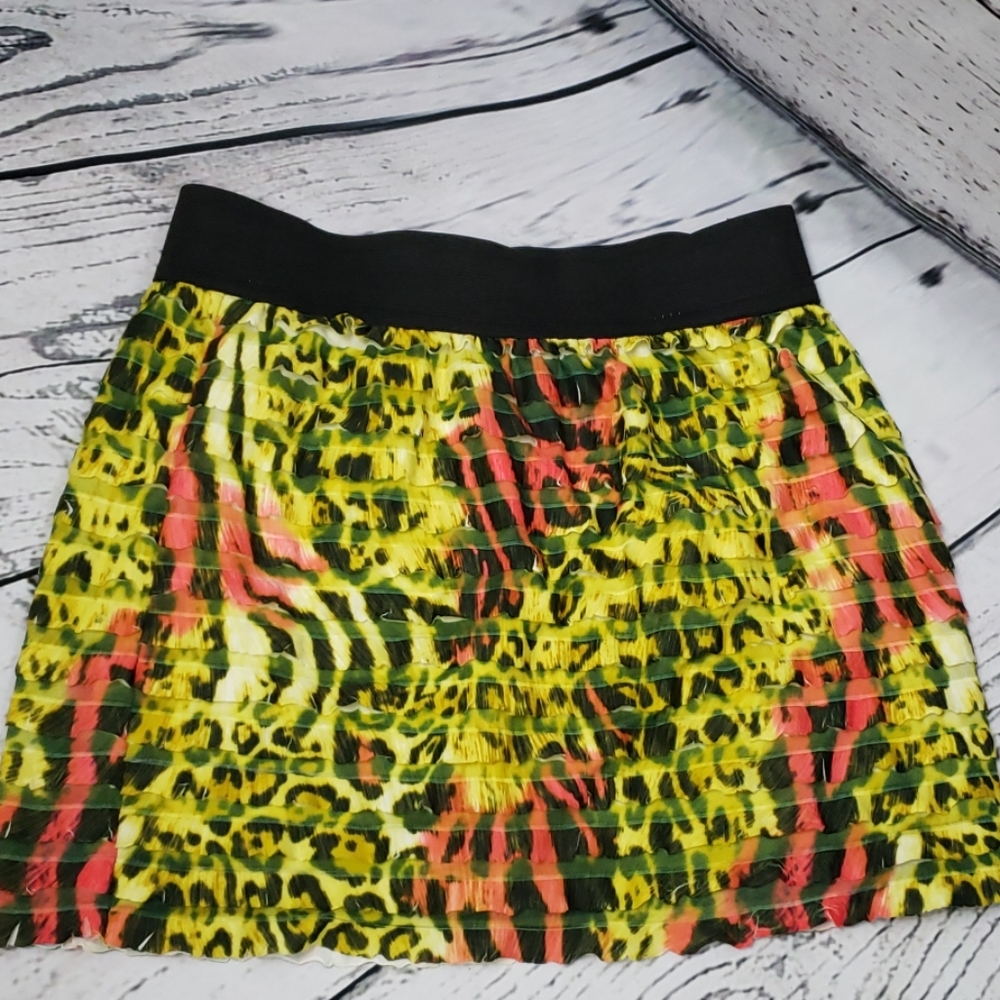 💫Animal Print Neon Mini Skirt💫